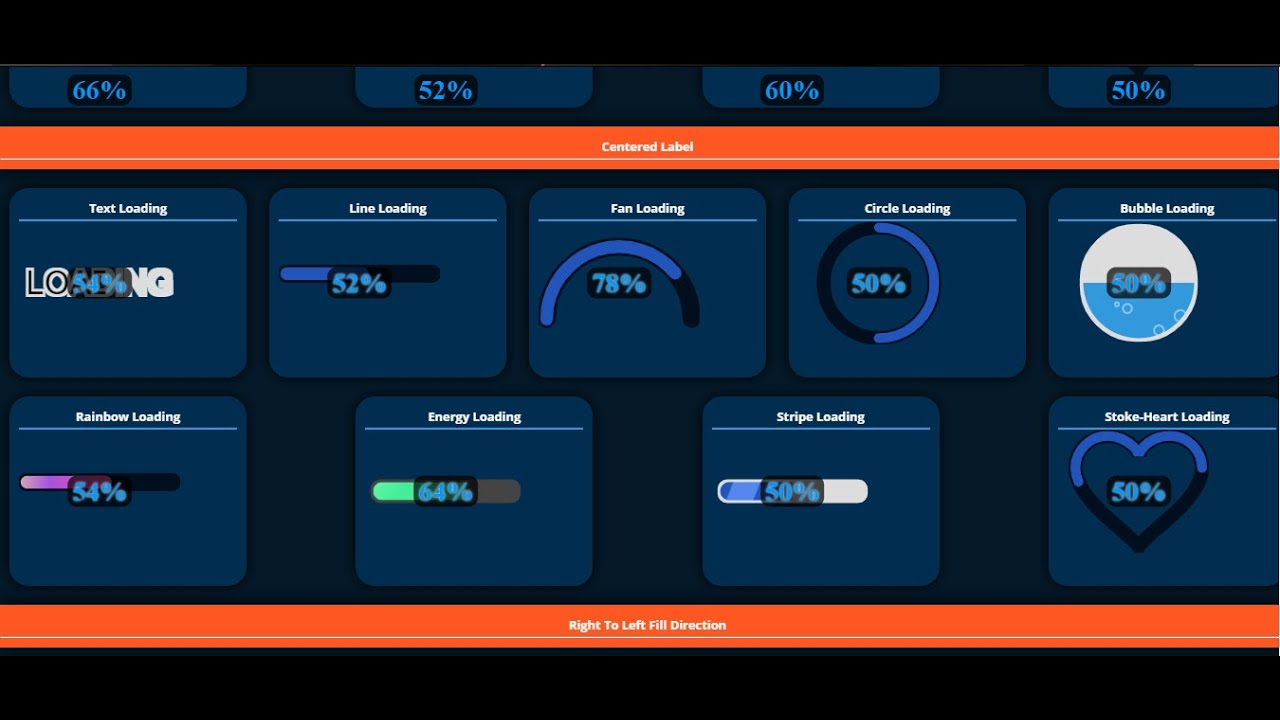 Creative Progress Bars in CSS and Javascript. [Loading.io] + FREE source code #Web #DesignTrends
