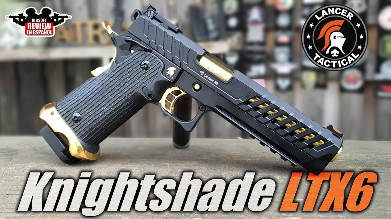 Hi-Capa 5.1 Knightshade LTX6 de Lancer Tactical ( Review  & Test shot ) | Airsoft Review en Español
