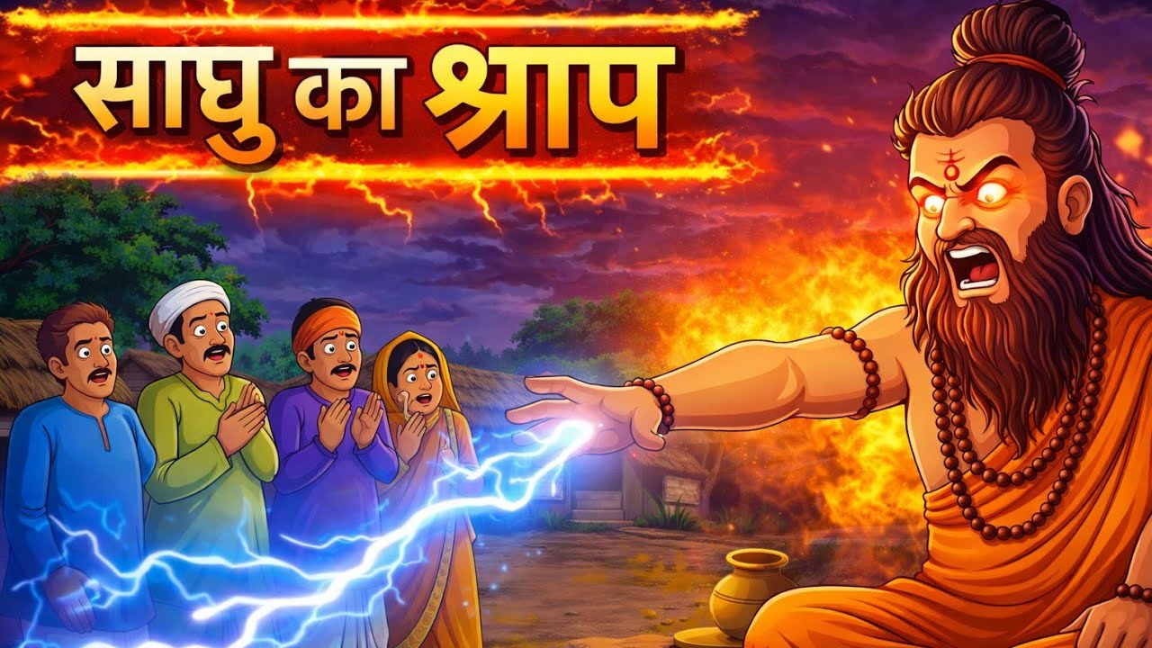 गर्मी का कहर और साधु का श्राप |garmi ka kahar aur sadhu ka shraap |animated hindi kahani|moral story