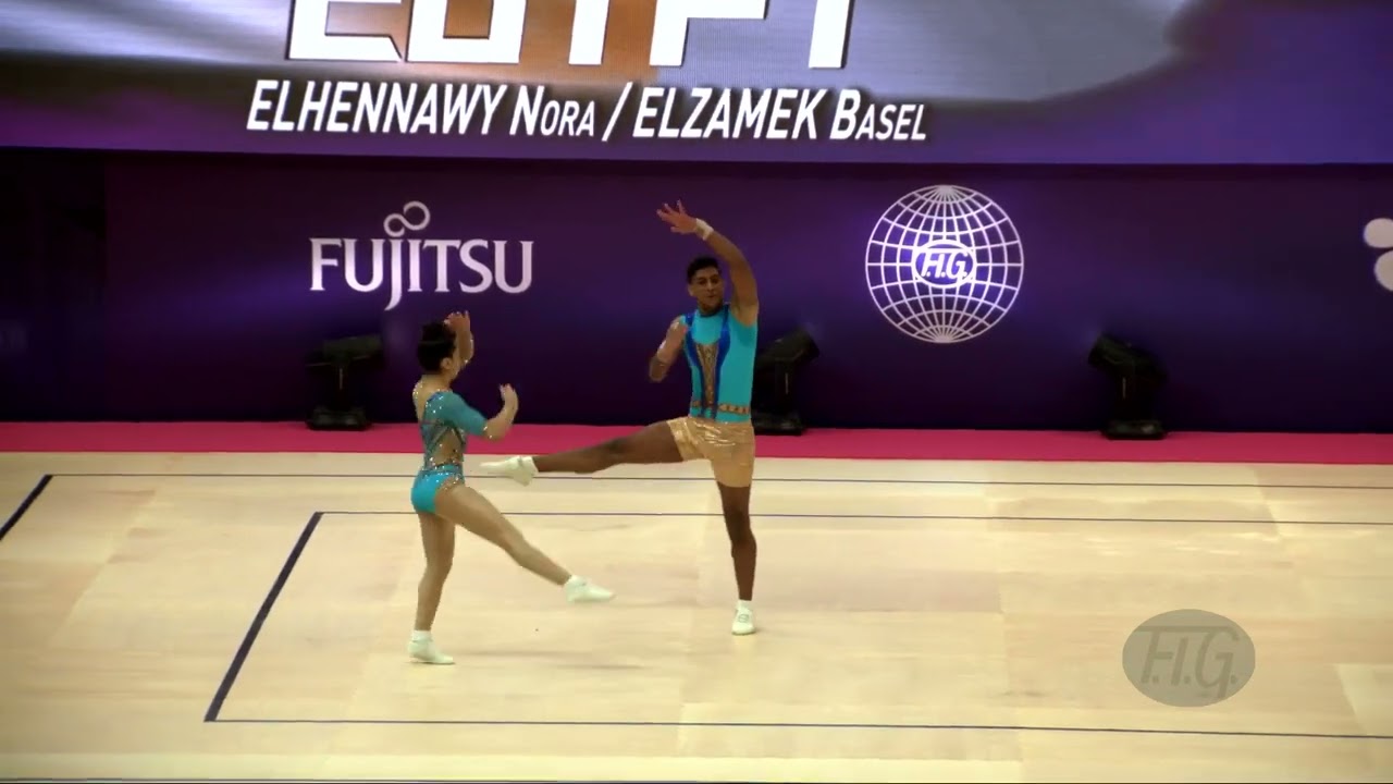 Egypt (EGY) - 2022 Aerobic Worlds, Guimaraes (POR) - Mixed Pair Qualifications