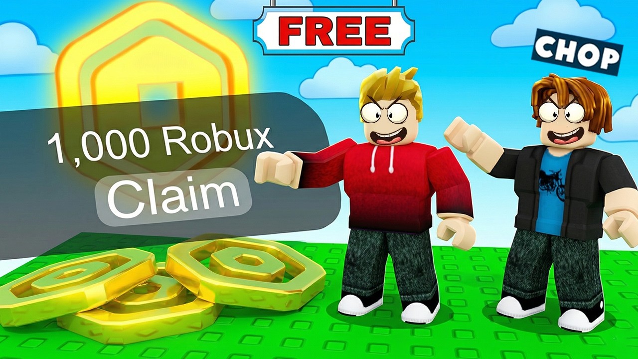 ROBLOX CHOP AND FROSTY PLAY GAME TO FIND FREE ROBUX