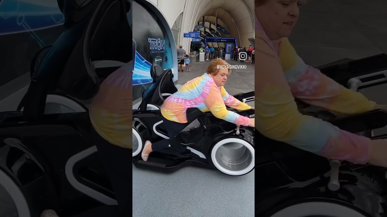 Riding Tron Lightcycle Run as a plus-size person! #disney #disneyparks #waltdisneyworld