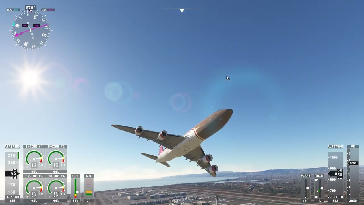 Microsoft Flight Simulator: LAX to Anchorage with a 747-8