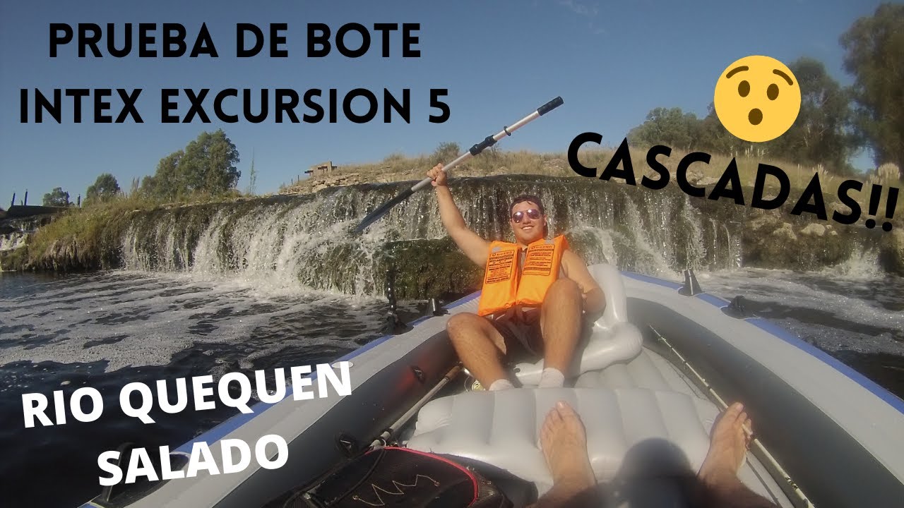 PROBANDO EL BOTE EN EL RIO QUEQUEN SALADO.