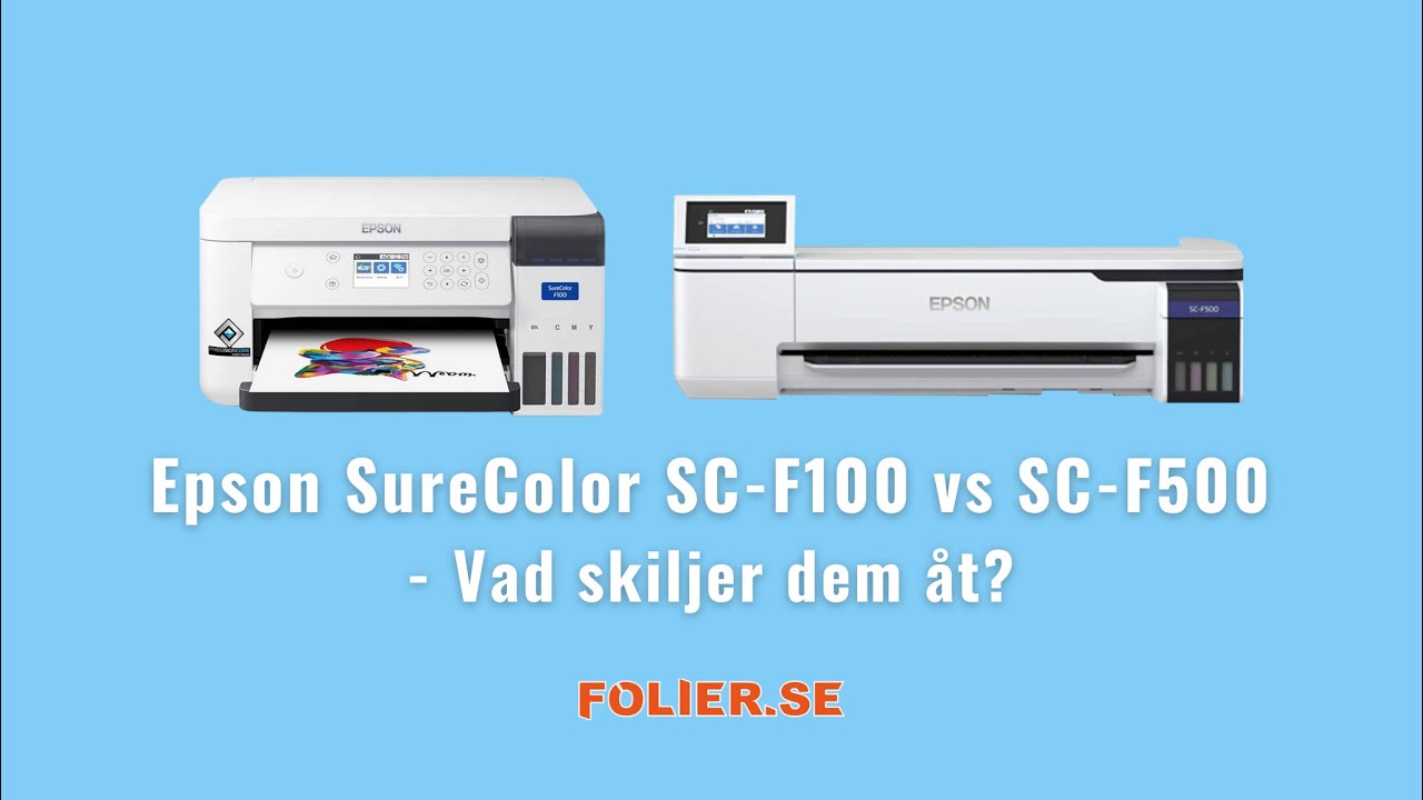 Jämför sublimeringsskrivare från Epson - SC-F100 vs SC-F500