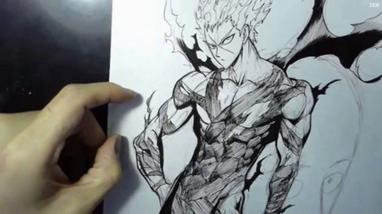 Yusuke Murata - Speed drawing Garou - Inking
