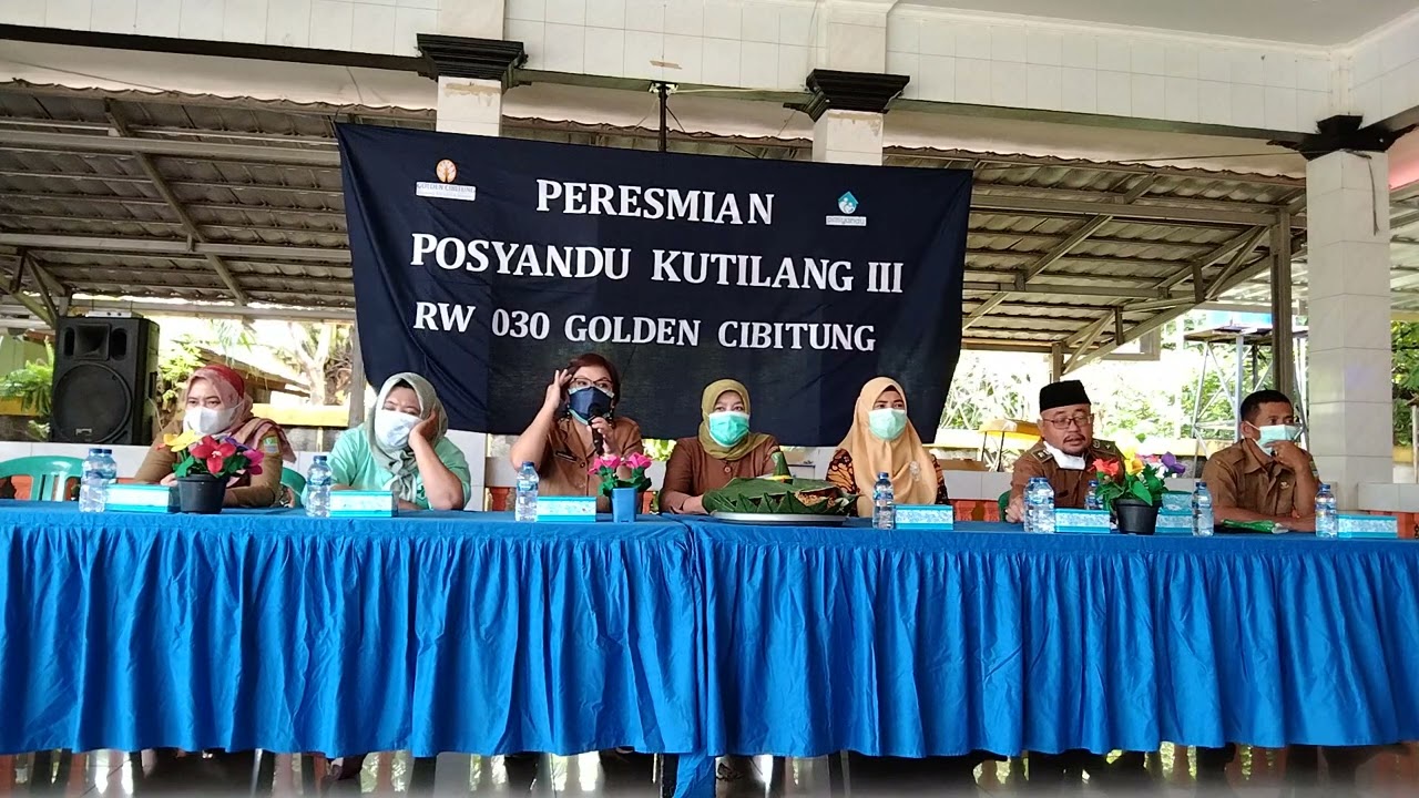 Sambutan Kepala Desa Wanajaya Kepala Puskesmas dan ketua Posyandu Kutilang III
