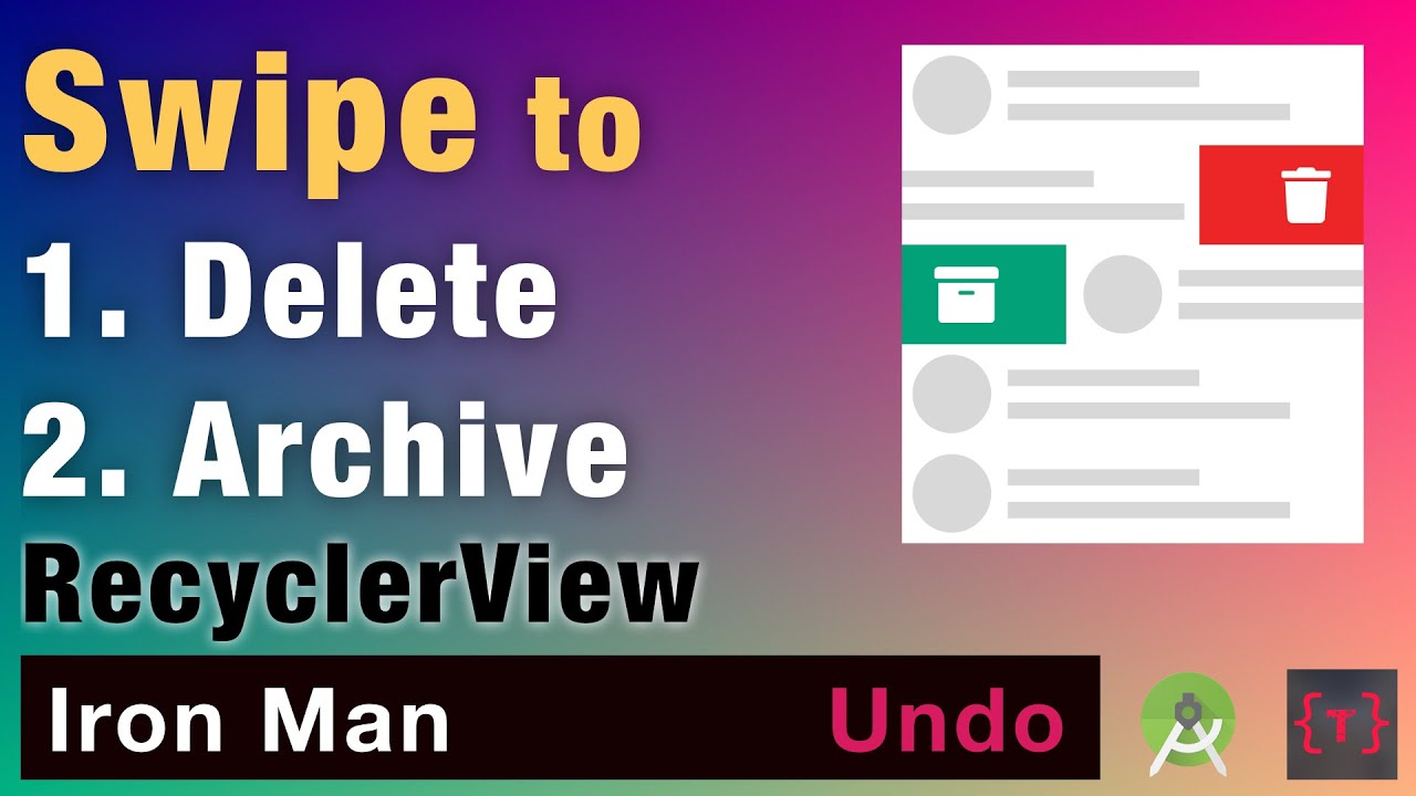 Swipe gestures in Recycler View | Android