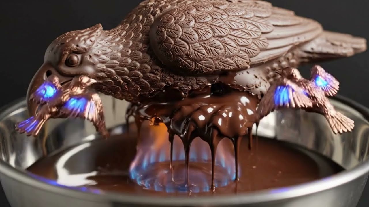ASMR Roasting Chocolate 🍫 Melting Sounds & Relaxing Heat | チョコレートASMR とろける癒しの音