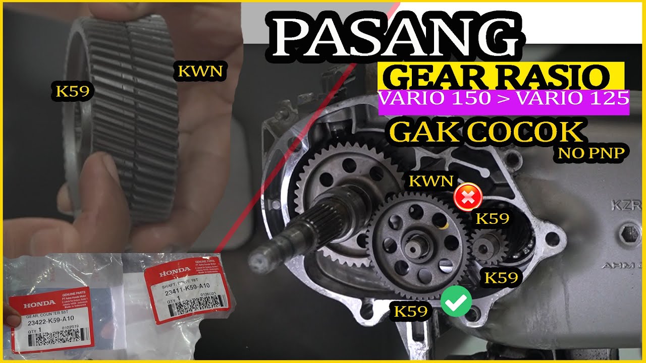 pasang gearbox vario 150 ke vario 125 old