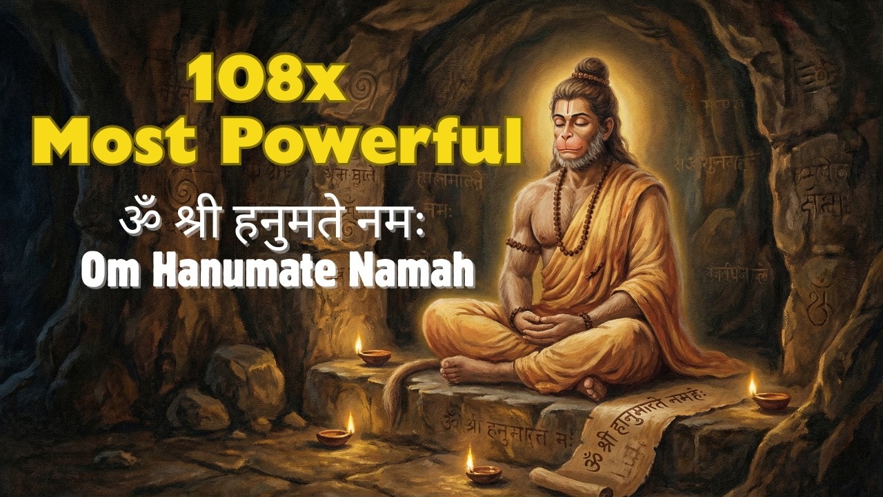 ॐ श्री हनुमते नमः | Most Powerful Hanuman Mantra to Remove Negativity (108 Times)
