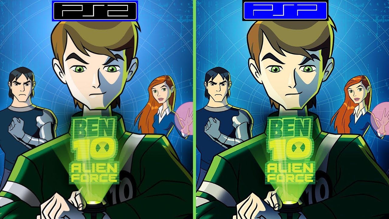Ben 10 Alien Force [Ps2 против Psp] Сравнение графики