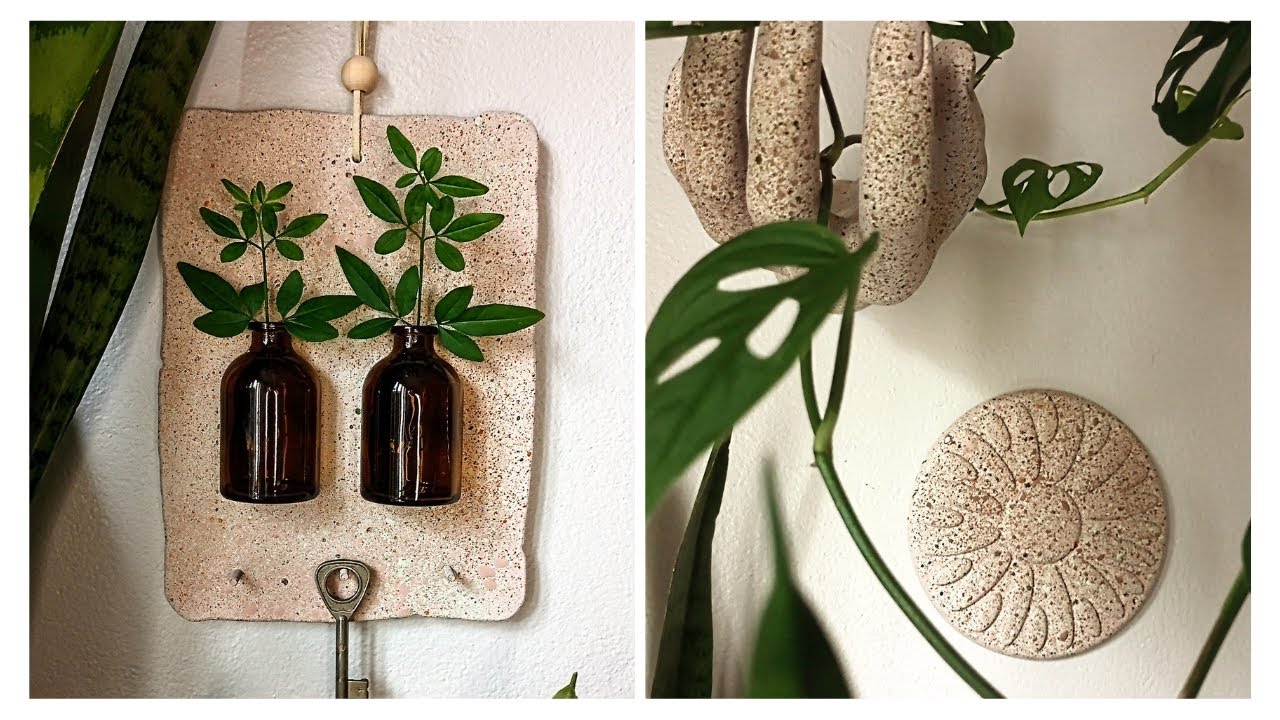 DUAS DECORAÇÕES INCRÍVEIS POR MENOS DE R$5,00 | Diy Porta chaves de gesso + quadro decorativo