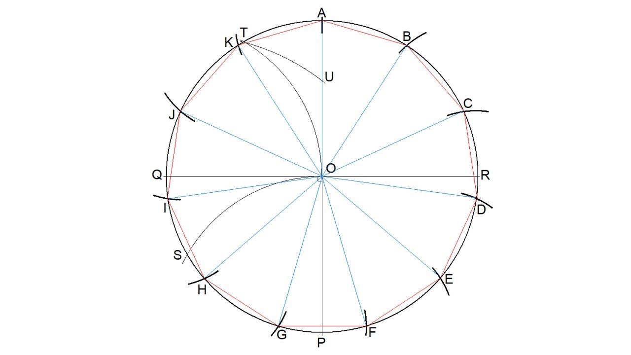 How to divide a circle into eleven equal parts