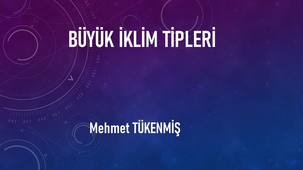Büyük İklim Tipleri