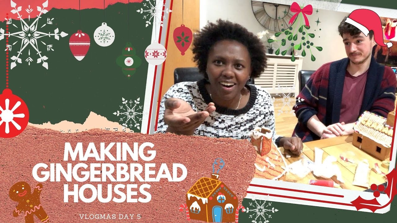 VLOGMAS DAY 5: MAKING GINGERBREAD HOUSES | Holly Munyu