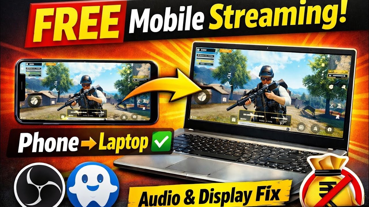 “Mobile Screen Ko Laptop Pe FREE Stream Kare | OBS + DouWan Tutorial | Audio Problem Fix”