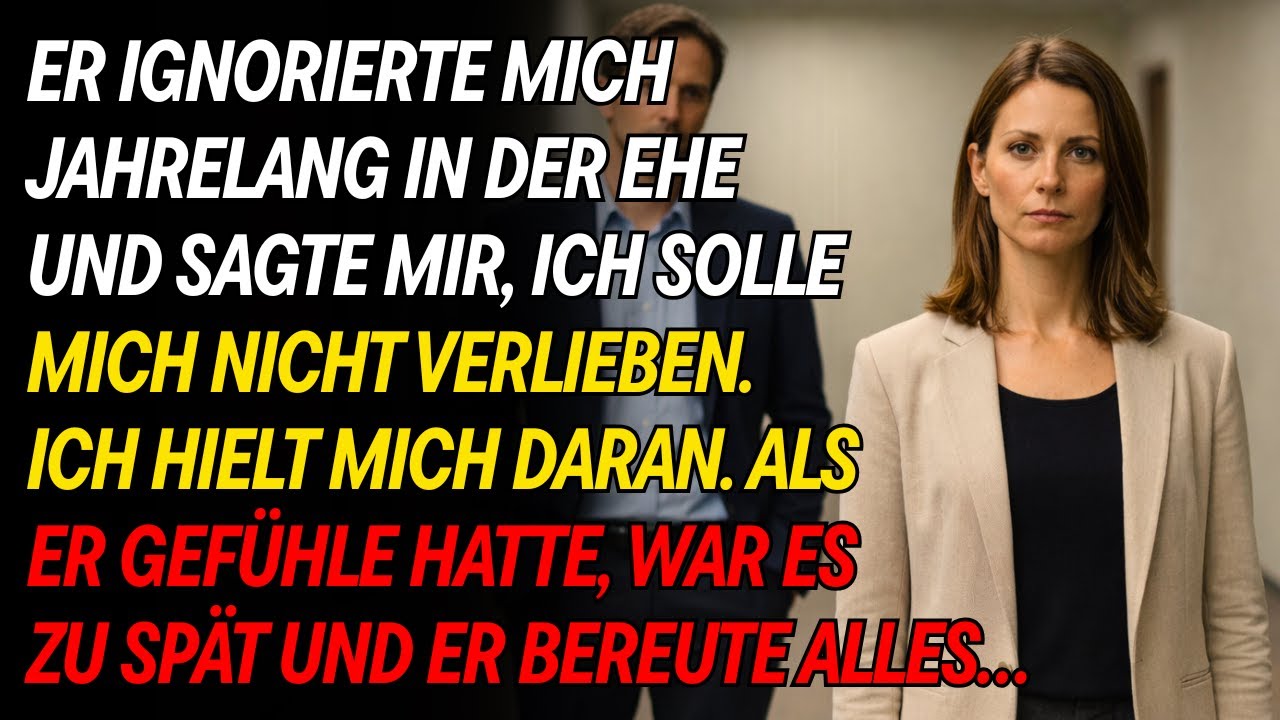 Er bat mich, mich während der Ehe nicht in ihn zu verlieben. Ich tat es, später bereute er es.