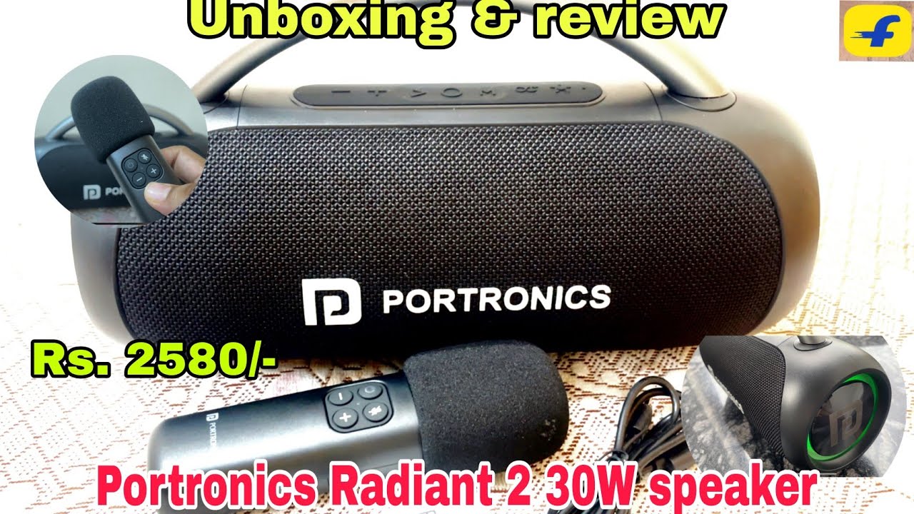 Portronics Radiant 2 30W Bluetooth speaker with mic || Portronics 30W Bluetooth speakers unboxing!