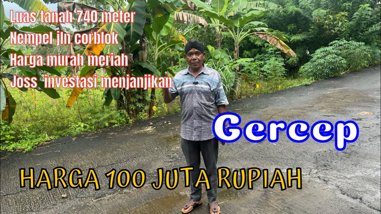 SANGAT COCOK BUAT HUNIAN  UAS TANAH 740 M HARGA 100 JUTA RUPIAH