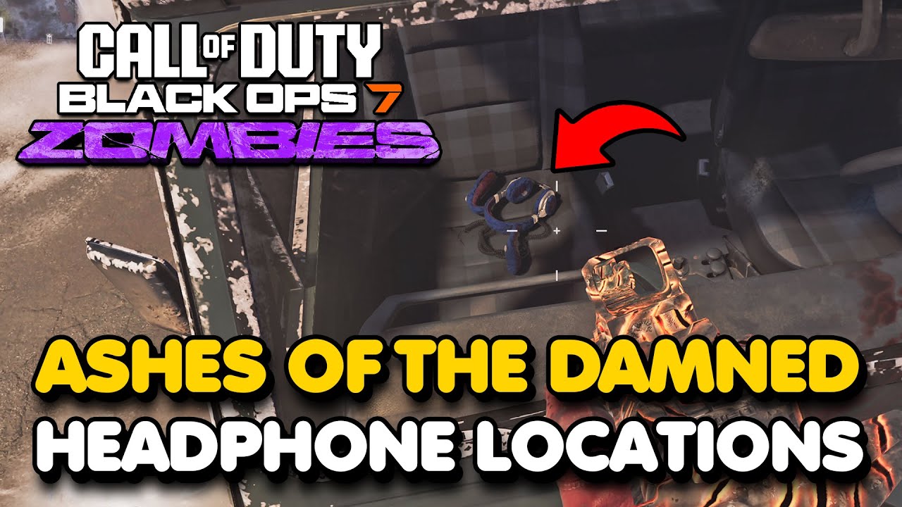 Black Ops 7 Zombies - ASHES OF THE DAMNED Headphone Locations (Secret Easter Egg Song)