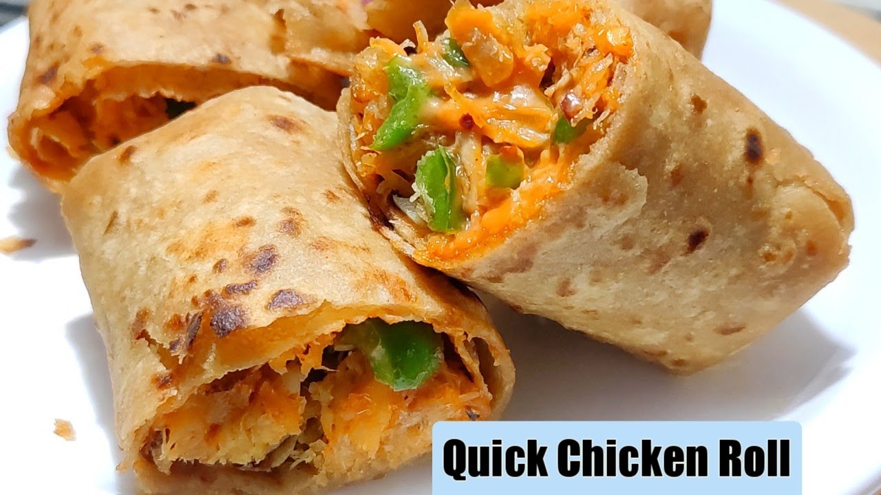 Quick Chicken Roll Without Tortilla | Chicken Wrap Easy Recipe | Cook with Nikhat