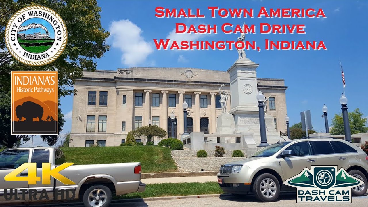 Small Town America Dash Cam Drive - Washington, Indiana & the Indiana Historic Pathways Scenic Byway
