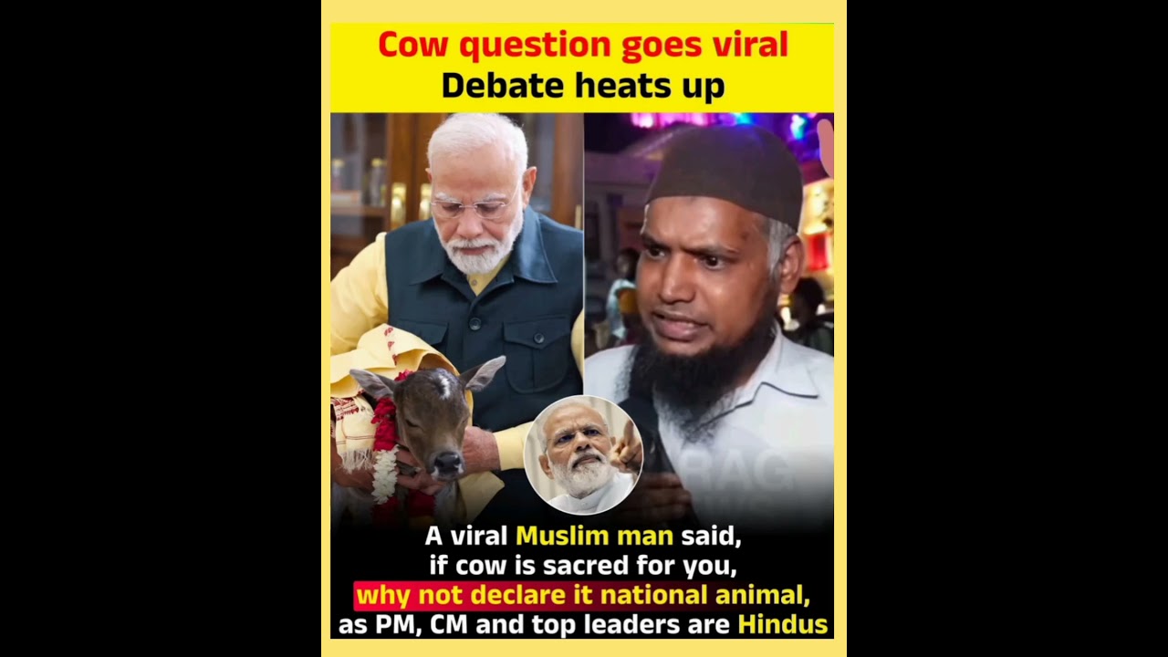 Cow Question goes Viral.. Debate heat up 🔥 #politicalnews #narendramodi #bjp