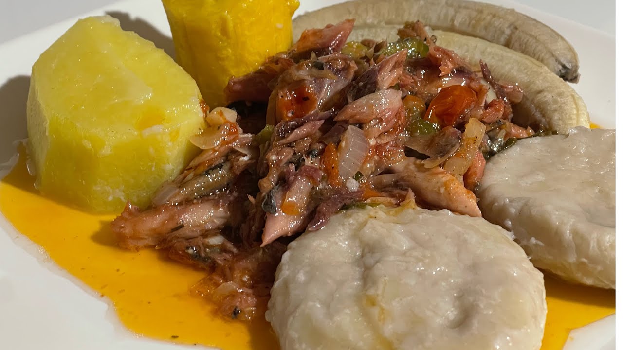 I made Jamaican Breakfast for dinner 🫣How to cook Jamaican/Salt Mackerel with Dumplings & Bananas