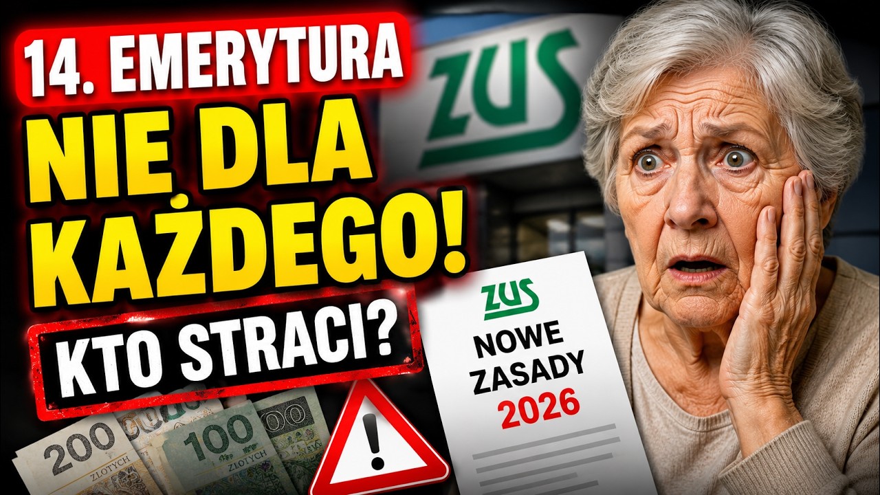 🚨 ZUS POTWIERDZA! 14. Emerytura 2026 NIE DLA KAŻDEGO? Nowe Zasady i Kto Straci Świadczenie