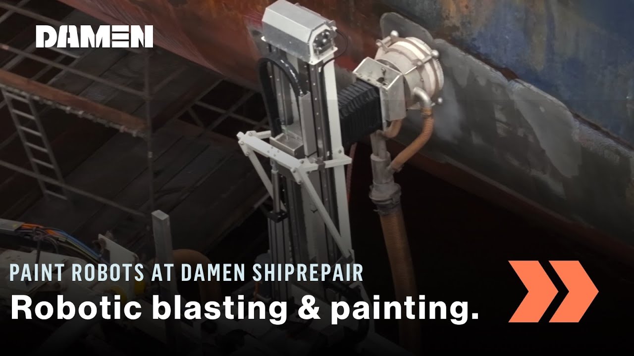 Robotic blasting and painting; precise, sustainable and safe | Damen