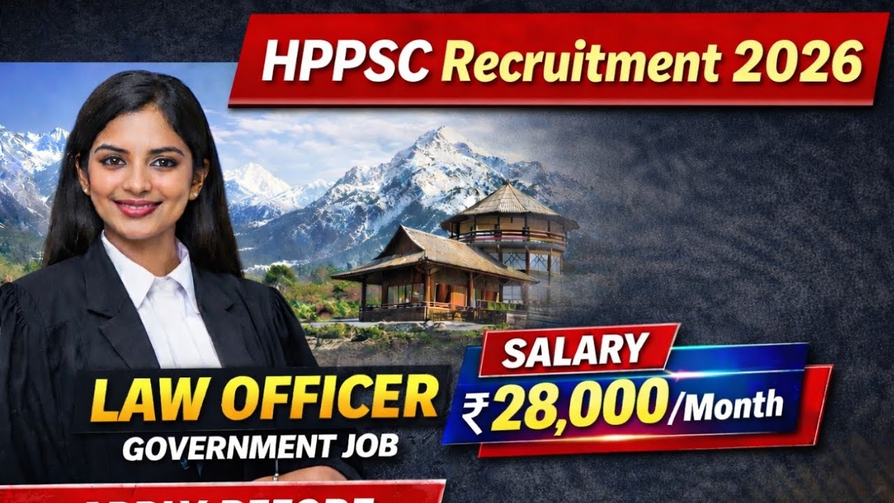 #hppsc Law Officer Recruitment 2026 ⚖️ | Advocate Govt Job | Salary ₹28,000@LawSarkariHub