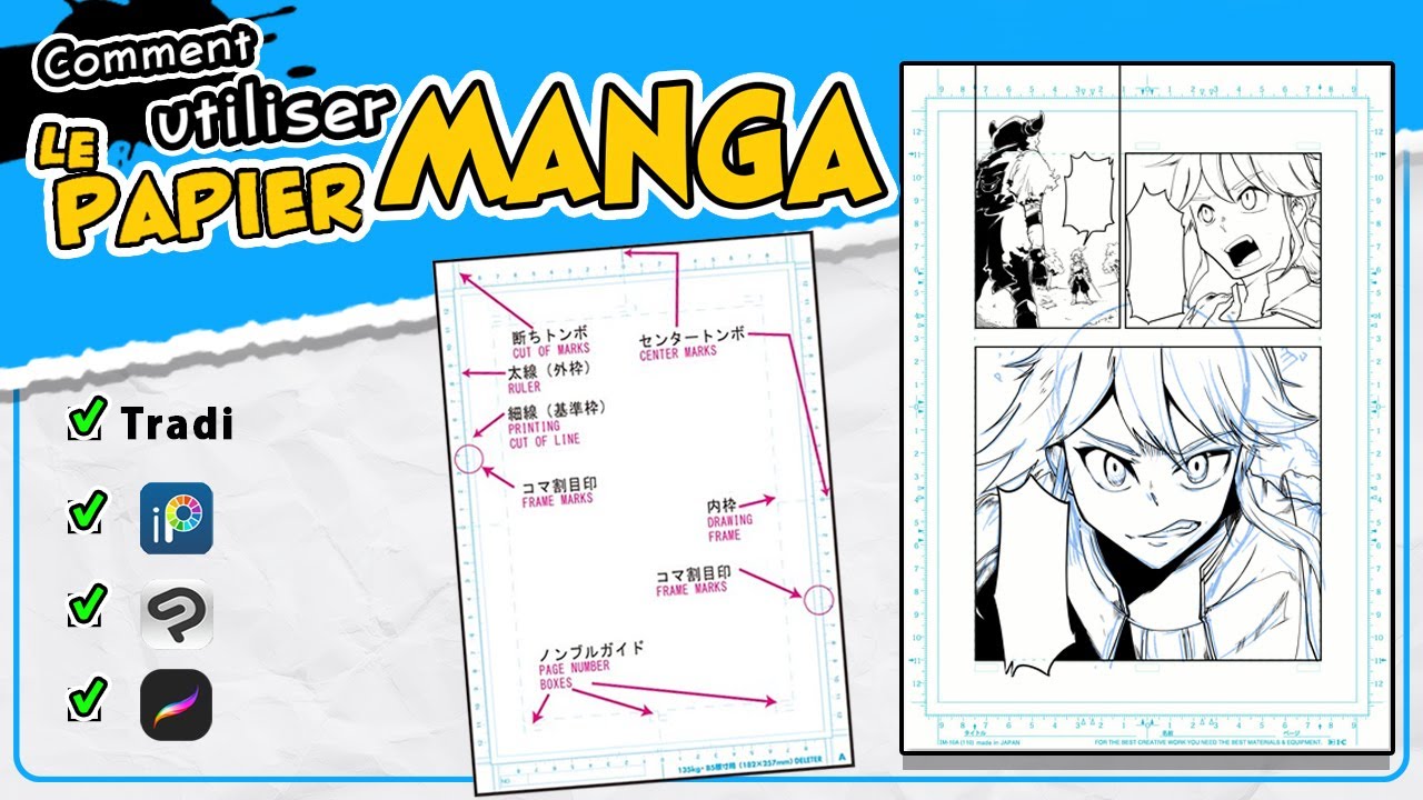 [TUTO] Comment utiliser le PAPIER MANGA - Matériel du Mangaka [Cours Manga]