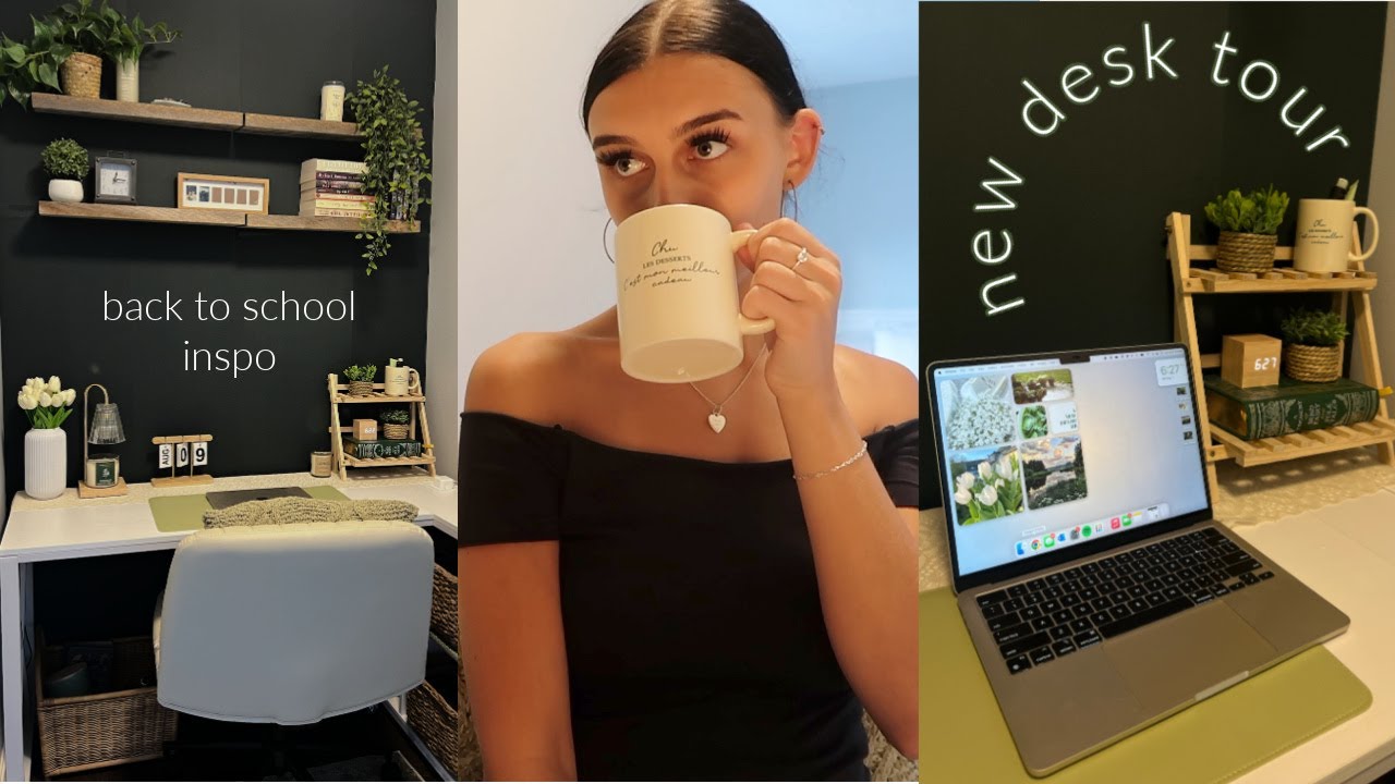 BACK TO SCHOOL DESK TOUR | decorating & organization