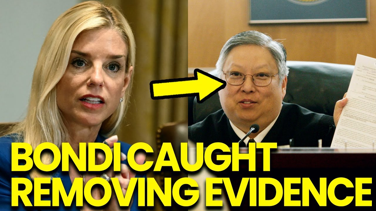 Pam Bondi CAUGHT REMOVING Evidence on Camera as Judge BLOWS Her Cover