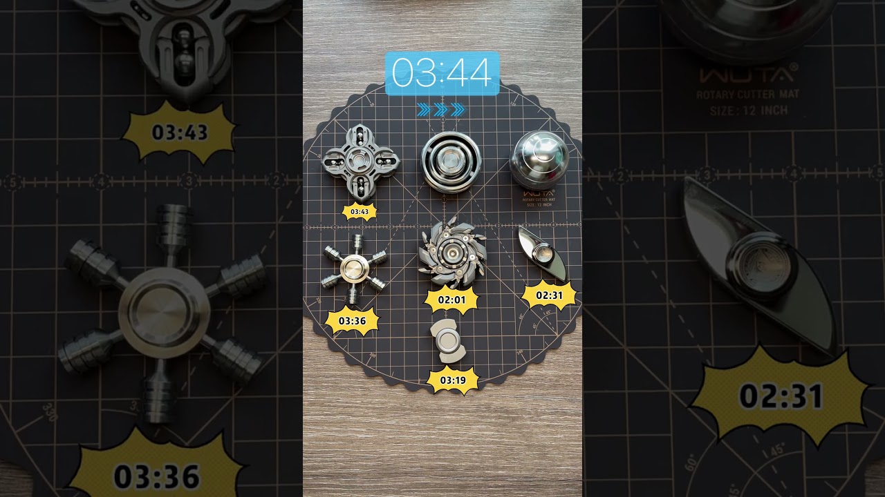 🔥 7 Premium Fidget Spinners: Who Spins the LONGEST? ⏳🌀 #fidgettoysplus #metal #fidgetspinner