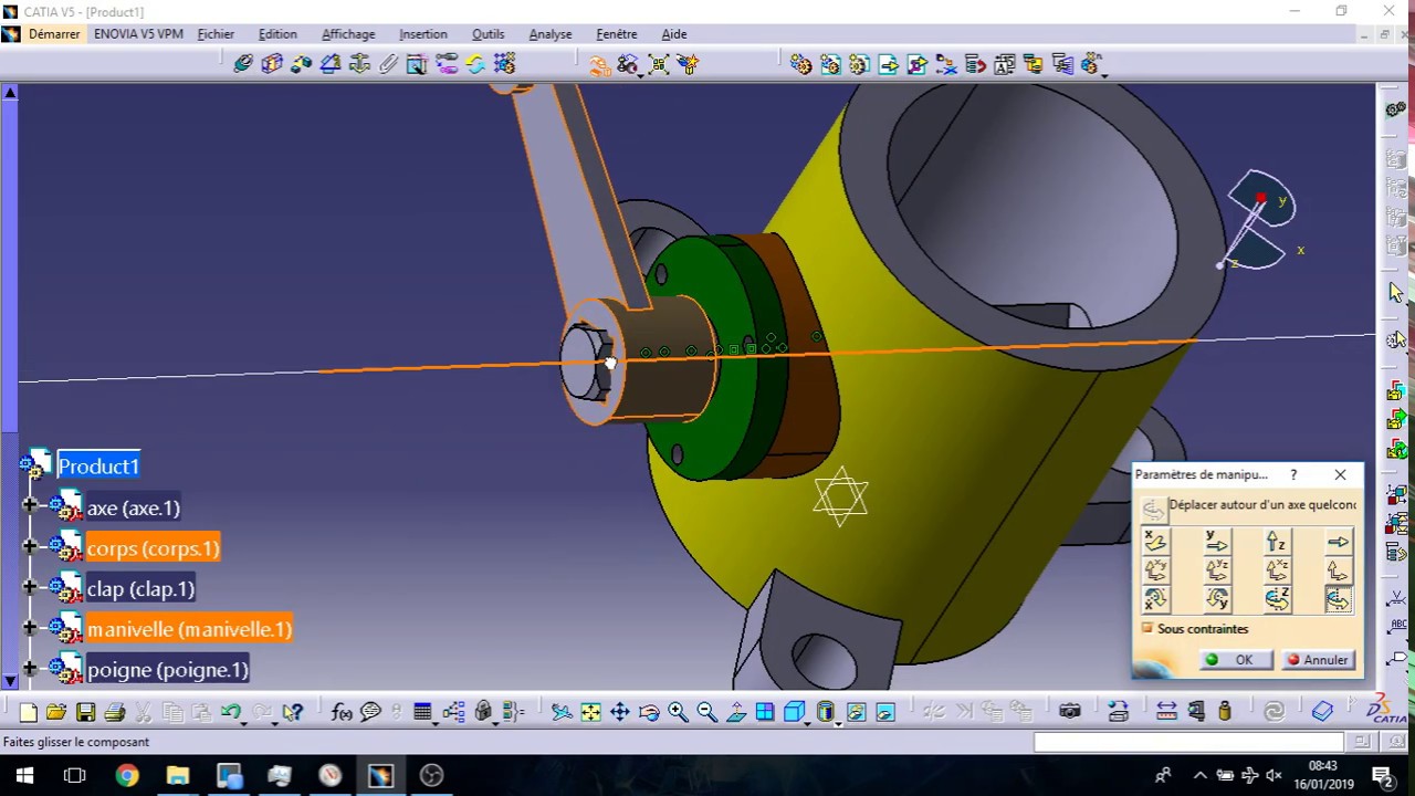 introduction à l'assembly design CATIA V5 exercice Vanne part 1 (DARIJA)