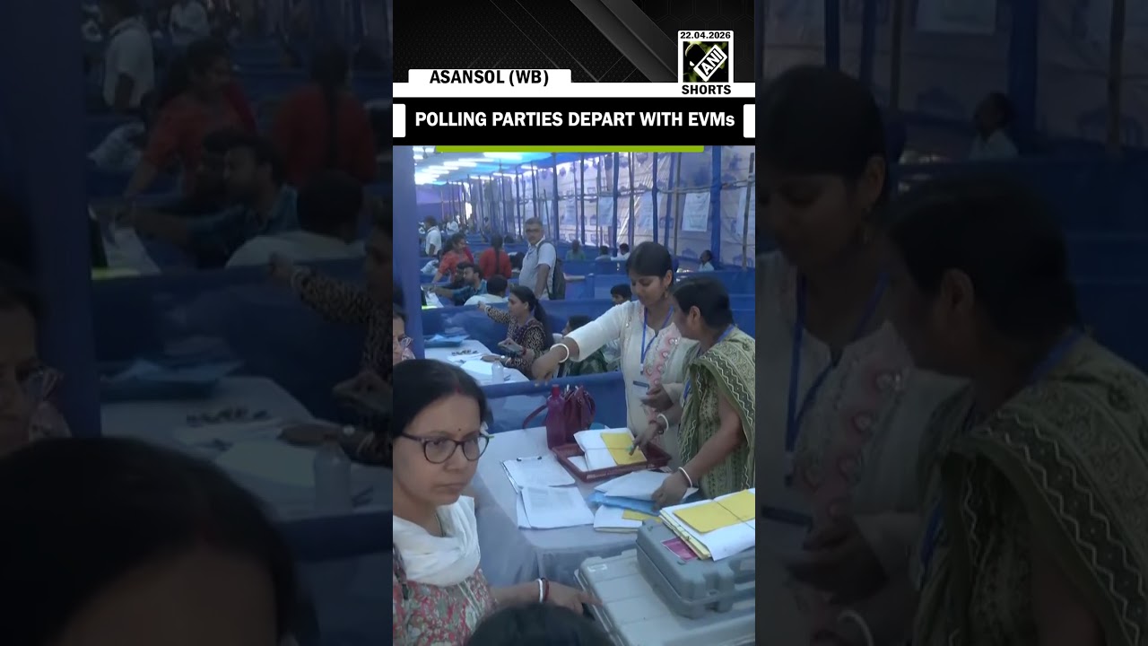 Polling parties depart with EVMs and materials in Asansol ahead of WB Elections