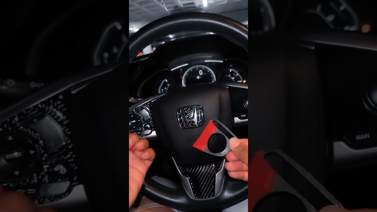 Carbon Fiber Covers for Honda Civic 🖤 #hondacivic #carbonfiber