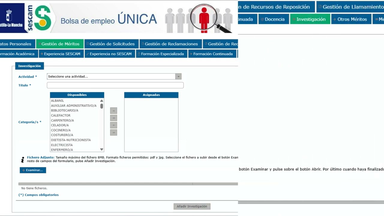 Selecta. Cómo subir tus méritos de formación, investigación y docencia en la bolsa de SESCAM 