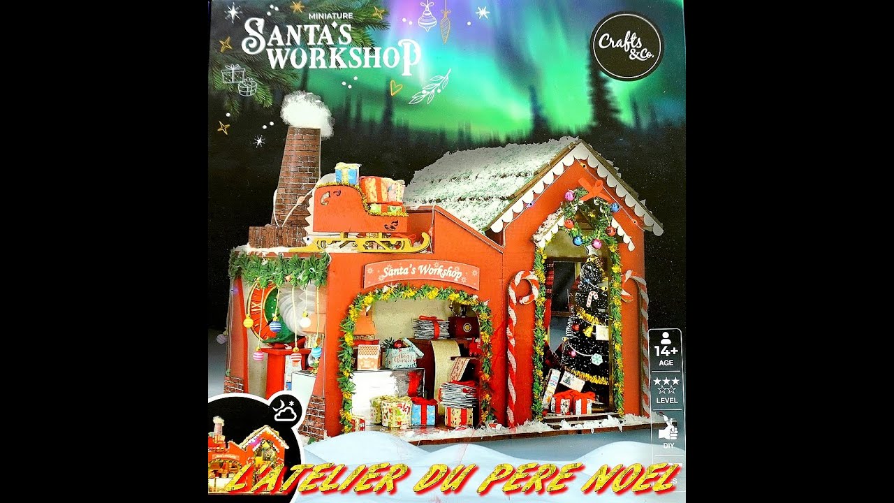 N°5 L'ATELIER DU PÈRE NOËL !!! (Ation,  Santa's workshop), peinture d'orée !!!