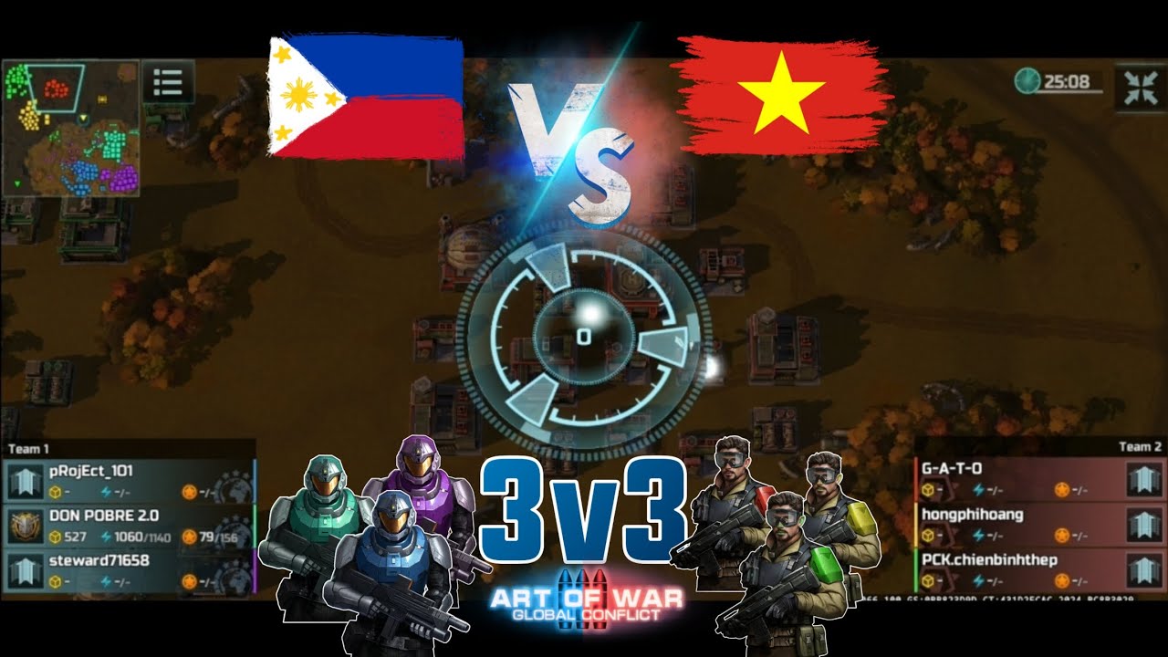 AOW3: HEROIC DEFENSE 🇵🇭 vs 🇻🇳 ☆ 3v3 w/ pRojEct_1O1 &  steward71658 ☆ Iron Curtain map ☆ music info 👇