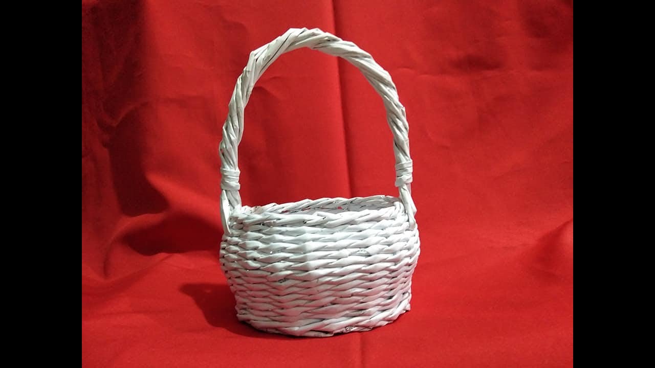 COMO TEJI CESTA DE PAPEL BOND RECICLAFO, FACI, CENCILLA Y BONITA PASO A PASO.