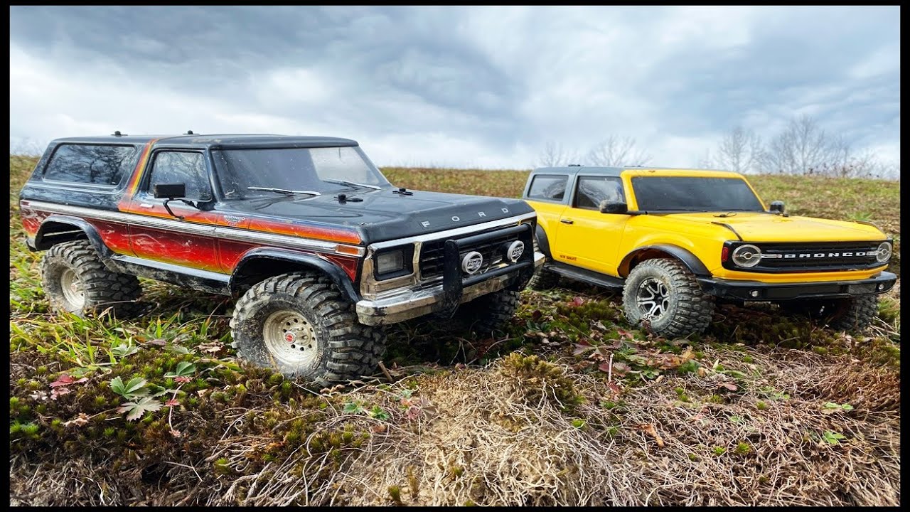 OLD FORD BRONCO VS 2021 FORD BRONCO OFFROADING!! RC TIME!