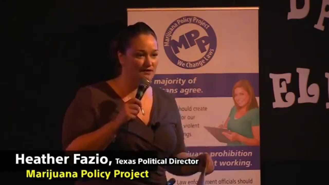Heather Fazio of MPP speaking at Houston NORML event