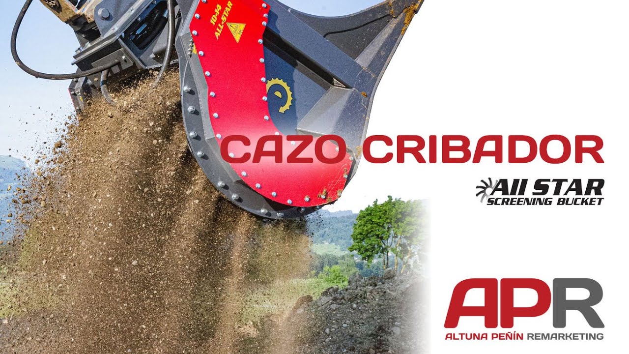 Cazo, cuchara cribadora para excavadoras y miniexcavadoras (de 2 a 30 toneladas)