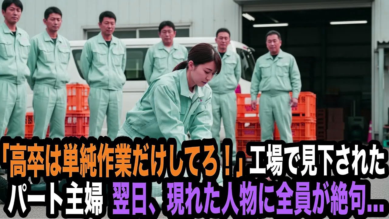「高卒は単純作業だけしてろ！」工場で見下されたパート主婦。翌日、現れた人物に全員が土下座する羽目に…