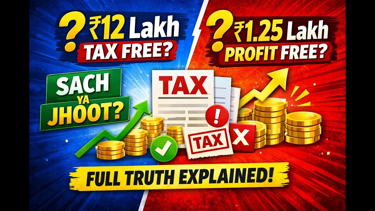 Is ₹12 Lakh Really Tax Free? What About ₹1.25 Lakh Profit? Full Truth Explained!
