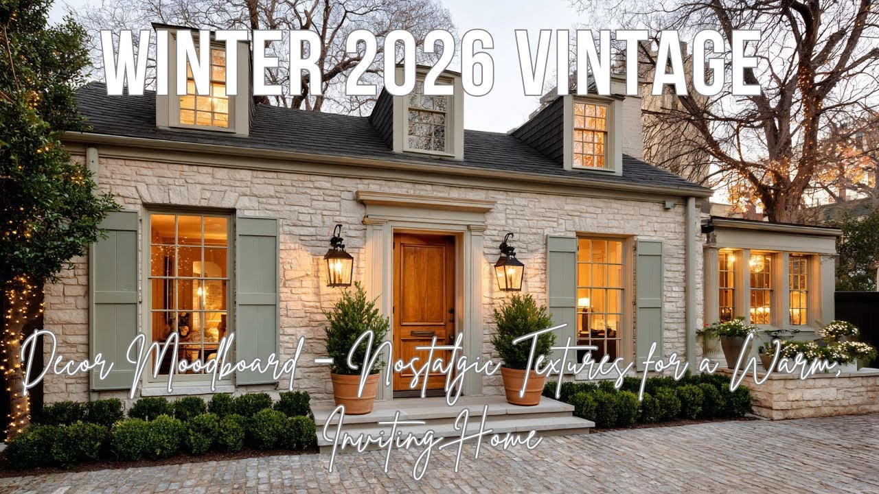 Winter 2026 Vintage Decor Moodboard – Nostalgic Textures for a Warm, Inviting Home