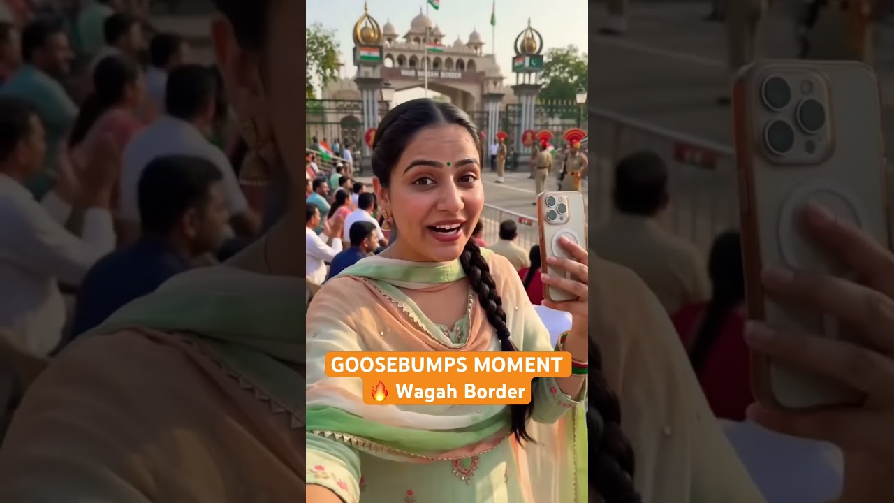 Wagah Border Ceremony 🇮🇳🔥 | India-Pakistan Border #Shorts #youtubeshorts #viral #punjabi #punjab
